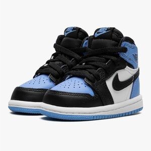 Toddler Kids' Black and Blue Sneakers